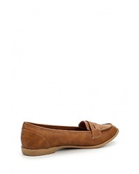 Женские коричневые кожаные лоферы от Dorothy Perkins