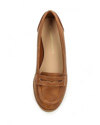 Женские коричневые кожаные лоферы от Dorothy Perkins
