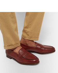 Мужские коричневые кожаные лоферы от Edward Green