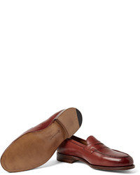 Мужские коричневые кожаные лоферы от Edward Green