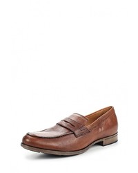 Мужские коричневые кожаные лоферы от Geox