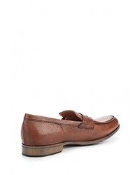 Мужские коричневые кожаные лоферы от Geox