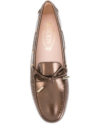 Женские коричневые кожаные лоферы от Tod's