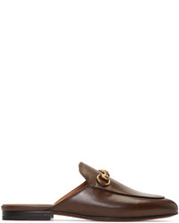 Женские коричневые кожаные лоферы от Gucci
