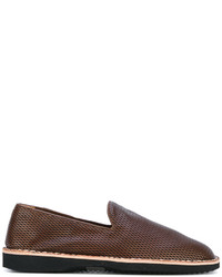 Мужские коричневые кожаные лоферы от Maison Margiela