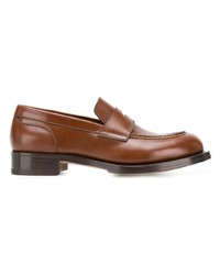 Женские коричневые кожаные лоферы от Santoni