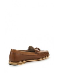 Мужские коричневые кожаные лоферы от Topman