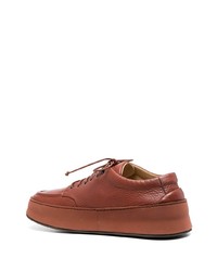 Коричневые кожаные массивные туфли дерби от Marsèll