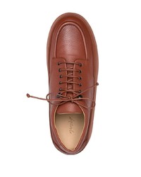 Коричневые кожаные массивные туфли дерби от Marsèll