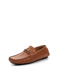 Мужские коричневые кожаные мокасины от Elong