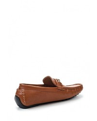 Мужские коричневые кожаные мокасины от Elong