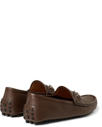 Мужские коричневые кожаные мокасины от Gucci