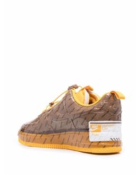 Мужские коричневые кожаные низкие кеды от Nike