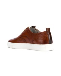 Мужские коричневые кожаные низкие кеды от Grenson