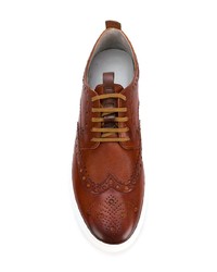 Мужские коричневые кожаные низкие кеды от Grenson