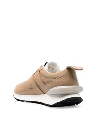 Мужские коричневые кожаные низкие кеды от Lanvin