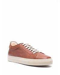 Мужские коричневые кожаные низкие кеды от Paul Smith