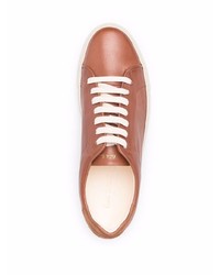 Мужские коричневые кожаные низкие кеды от Paul Smith