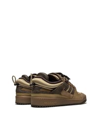 Мужские коричневые кожаные низкие кеды от adidas