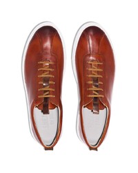 Мужские коричневые кожаные низкие кеды от Grenson