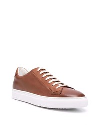 Мужские коричневые кожаные низкие кеды от Doucal's