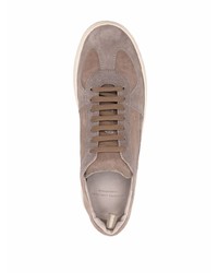 Мужские коричневые кожаные низкие кеды от Officine Creative