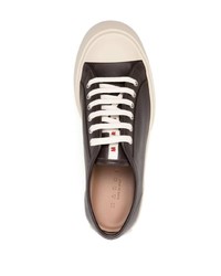 Мужские коричневые кожаные низкие кеды от Marni