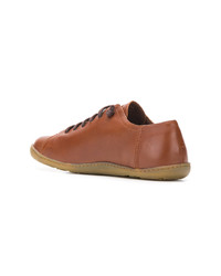 Мужские коричневые кожаные низкие кеды от Camper