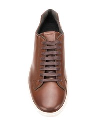 Мужские коричневые кожаные низкие кеды от Church's