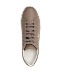 Мужские коричневые кожаные низкие кеды от Bally