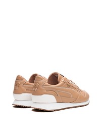 Мужские коричневые кожаные низкие кеды от Puma