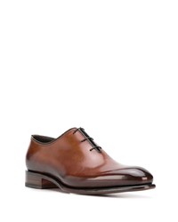 Коричневые кожаные оксфорды от Santoni