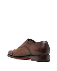 Коричневые кожаные оксфорды от Santoni