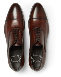 Коричневые кожаные оксфорды от Santoni