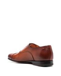Коричневые кожаные оксфорды от Santoni