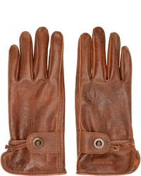 Мужские коричневые кожаные перчатки от Belstaff