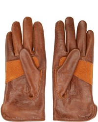 Мужские коричневые кожаные перчатки от Belstaff