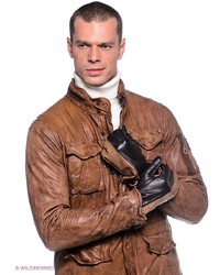 Мужские коричневые кожаные перчатки от Dali Exclusive