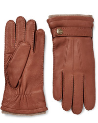 Мужские коричневые кожаные перчатки от Dents