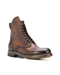 Мужские коричневые кожаные повседневные ботинки от Silvano Sassetti