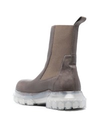 Мужские коричневые кожаные повседневные ботинки от Rick Owens