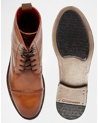 Мужские коричневые кожаные повседневные ботинки от Base London