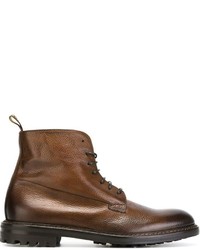 Мужские коричневые кожаные повседневные ботинки от Doucal's