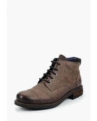 Мужские коричневые кожаные повседневные ботинки от Front By Ascot