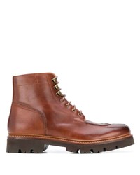 Мужские коричневые кожаные повседневные ботинки от Grenson