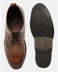 Мужские коричневые кожаные повседневные ботинки