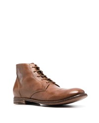 Мужские коричневые кожаные повседневные ботинки от Officine Creative