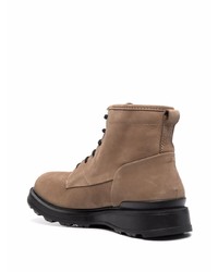 Мужские коричневые кожаные повседневные ботинки от Woolrich