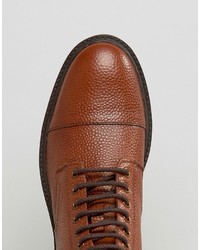 Мужские коричневые кожаные повседневные ботинки от Asos