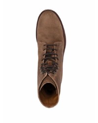 Мужские коричневые кожаные повседневные ботинки от Brunello Cucinelli